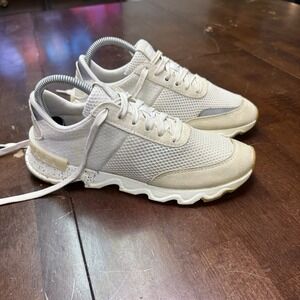 Sorel Womens Kinetic Lite Sneakers Shoes White Beige NL3516-100 Size 7.5 Low Top